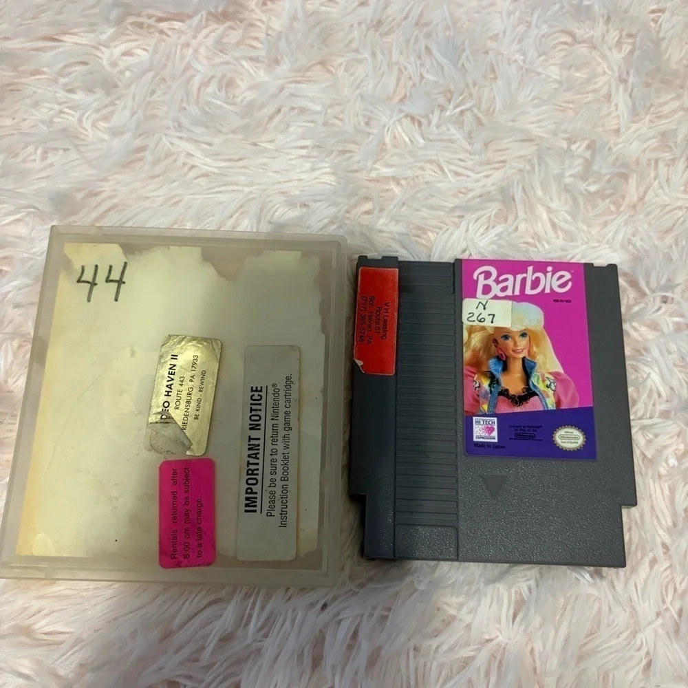 Barbie Video Game Cartridge NES Nintendo 1991 Vintage